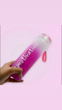 Glass Water Bottle 500ml - 350ml, Magenta / Fuchsia