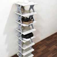 Foldable Shoe Racker 8 Layer - 8 Layer, Gray