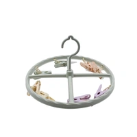 Clothes Hanger With 8 Clips - Gray, Free Size