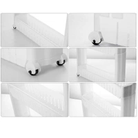 4 Layer Slim Storage Organiser Rack - White, 4 Layer