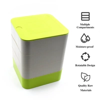 LAYERS JEWELRY BOX, 360 DEGREE ROTATING JEWELRY BOX - Red, 4layer