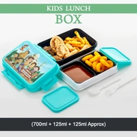 Kids Lunch Box  - Free Size, Aqua Forest