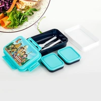 Kids Lunch Box  - Free Size, Aqua Forest