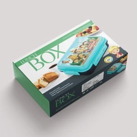 Kids Lunch Box  - Free Size, Aqua Forest