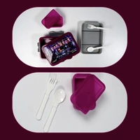 Double Deck Lunch Box - Purple