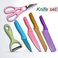CORRUGATED 6PC KITCHEN KNIFE SET PROFESSIONAL BOX KNIFE SET 6 PIECE FORGED KITCHEN KNIVES WITH BOX.