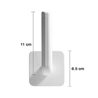 Multifunctional Wall Mounted Paper Towel Holder Rack Dispenser 1pc Adhesive Hook for Kitchen Tissue, Lids ,Chopping Boards, Pantry ,Bathroom Toilet ,Under Cabinet ,Laundry, Shoes ,Door - White