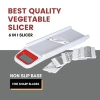 6IN1 SLICER MULTI PURPOSE VEGETABLE SLICER GRATER FOR KITCHEN USE - -, Thunderbird