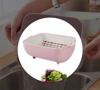 ROTATABLE STRAINER BOWL WITH HANDLES - Oriental Pink