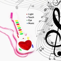 Battery Operated Musical Instruments Mini Guitar Toys and Light for 3+Years Old Kids. - Lipstick