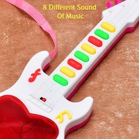 Battery Operated Musical Instruments Mini Guitar Toys and Light for 3+Years Old Kids. - Lipstick