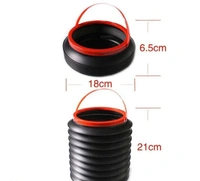 Car Trash Can Storage Organiser Foldable Multifunction Magic Barrels Dust Bin - Black