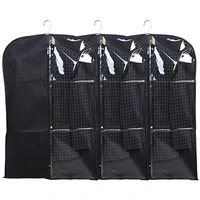 Coat Blazer Cover Half Transparent Cover For Multi Use Cover   - Black