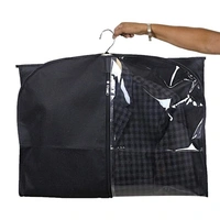 Coat Blazer Cover Half Transparent Cover For Multi Use Cover   - Black