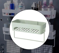 Shelf Wall Holder Storage Rack Bathroom  - white