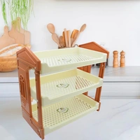 Plastic 3in1 Multipurpose Organizer Storage Rack / Shelf for Kitchen / Bathroom / Room - Pink