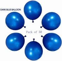 Blue Metallic Balloon (50pcs) - Blue