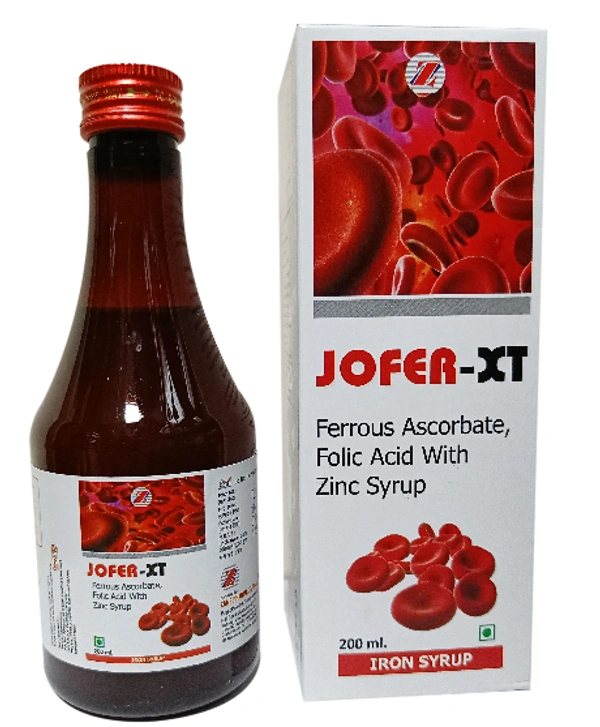 Joffer-XT Syrup — Iron (Ferrous Gluconate) + 5-MTHF + B12 & Zinc Syrup ...