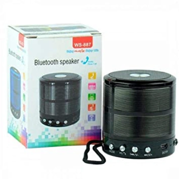 WS-887 Mini Portable Bluetooth Speaker - 5