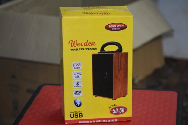 Wooden Bluetooth Speaker With Phone Stand  - 5