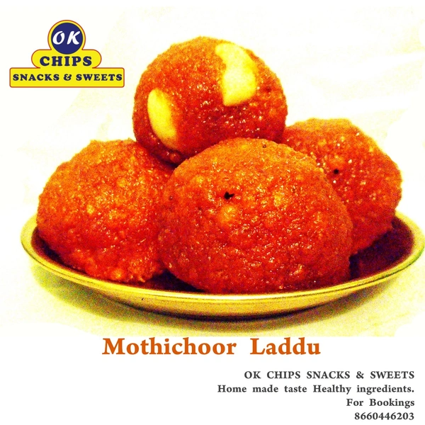 Mothichoor Laddu   - Red, Medium