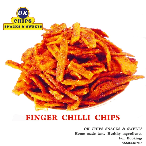 FINGER CHILLI CHIPS - Red, Medium