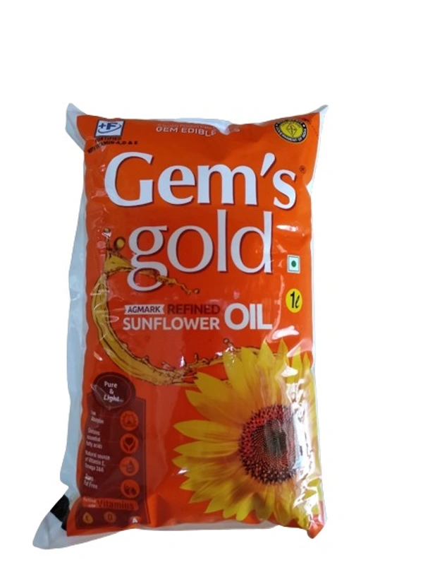 Gem's Gold refined sunflower Oil - 1 ltr
