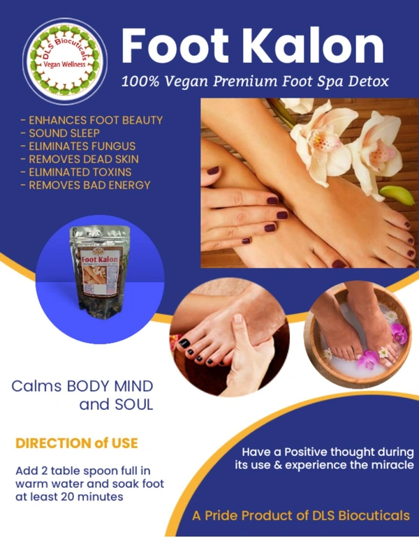 DLS Foot Kalon: 100% Vegan Premium Foot Spa Detox - 100 GM, N