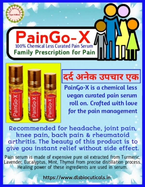 DLS PainGo-X: 100% Chemical Less Curated Pain Serum - 8ML