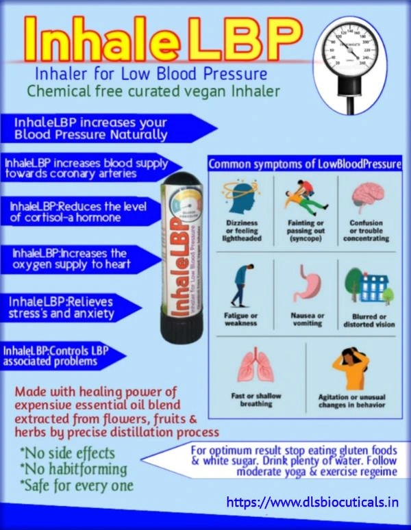 DLS InhaleLBP: Chemical Free Inhaler For Low Blood Pressure