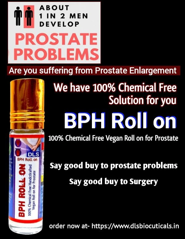 DLS BPH Roll On: 100% Chemical Free Roll On For Prostate - 8ML
