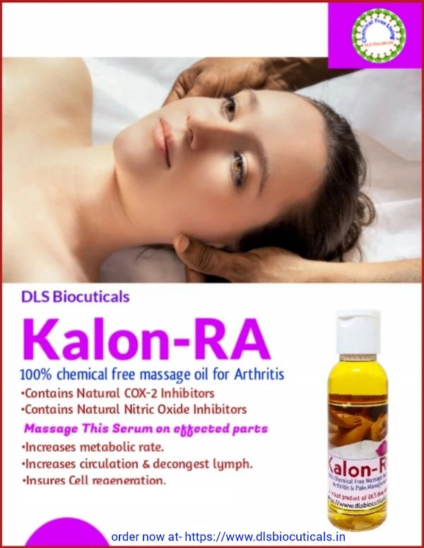 DLS Kalon RA: 100% Chemical Free Massage Oil For Rheumatoid Arthritis - 50ML