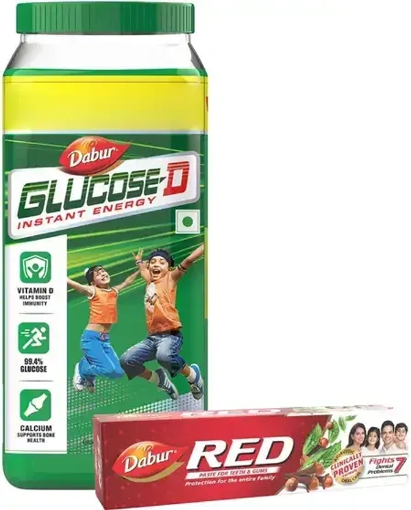 Dabur by Glucose- D Instant Energy Glucose Energy Drink (1 kg, Regular Flavored)