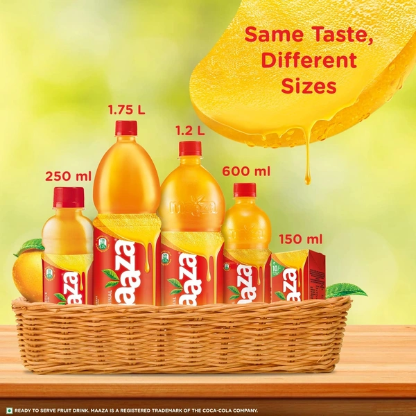 Maaza Mango Drink, Original Flavour, 1.2 L PET Bottle - 1.2ltr