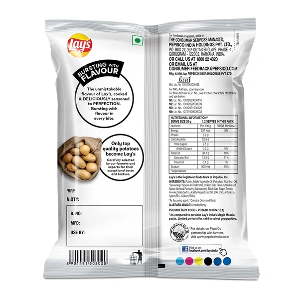 Lay's Potato Chips - India's Magic Masala (4 pcs.)