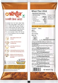 Fortune Chakki Fresh Atta, 100% Atta 0% Maida - 5kg