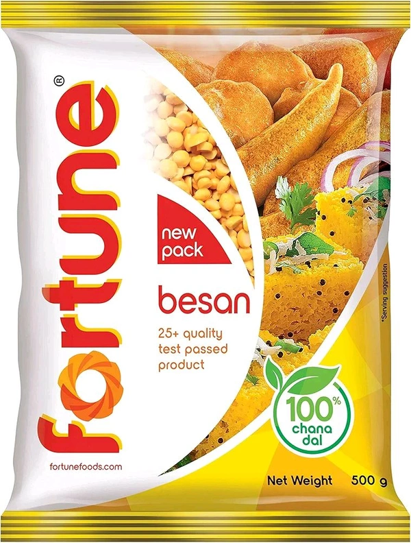 Fortune Chana Besan, 100% Chana Dal 100% Taste - 500gm
