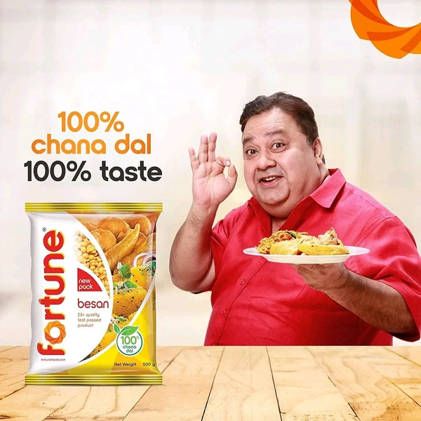 Fortune Chana Besan, 100% Chana Dal 100% Taste - 500gm