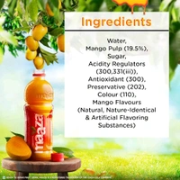 Maaza Mango Drink | Mango Fruit Drink Real Mango Pulp |Maaza Mango Juice drink| Ready-To-Serve Drink, PET Bottle 600 ml
