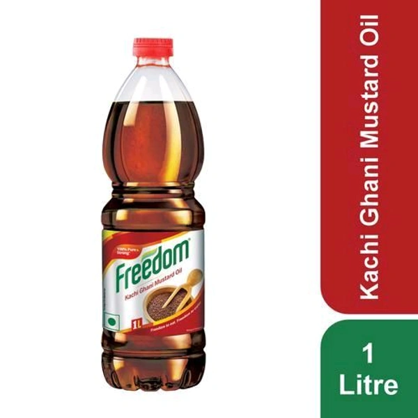 Freedom Kacchi Ghani Mustard Oil 1ltr - 1ltr