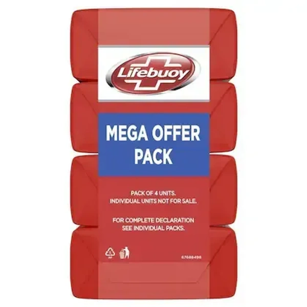 Lifebuoy Total 10 Germ Protection Soap 125 g (Pack of 4)
