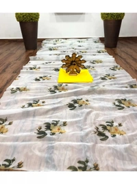 Exclusive Organza Saree With Stunning Look Saree Fabric- Organza   Saree length 5.5 mtr   Blouse Fabric- Banglori Silk  Blouse length 0.8 mtr ( Unstitched ) 
