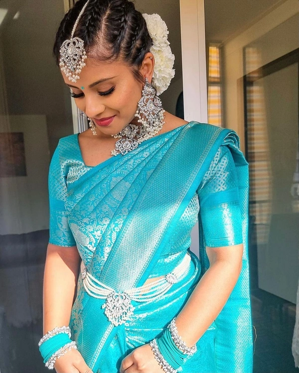 Elegant Partywear Jacquard Silk Saree 