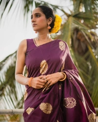 Wine South Indian Trendy Women Saree 