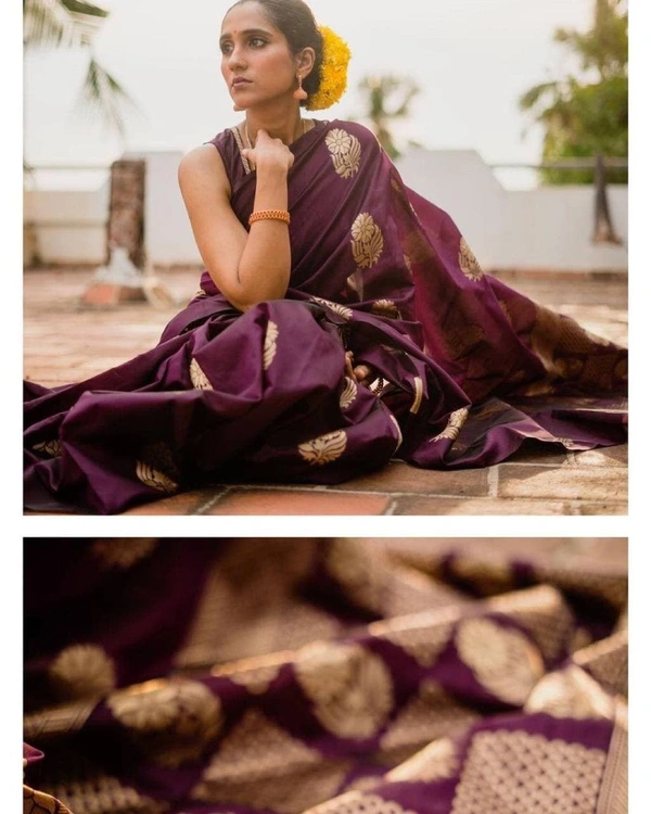 Wine South Indian Trendy Women Saree 