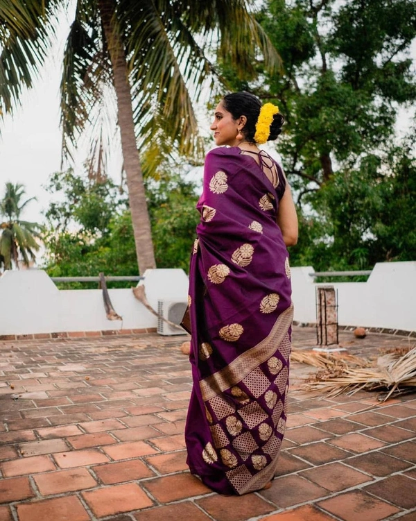 Wine South Indian Trendy Women Saree 