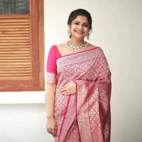 Pink Party Wear Banarasi weaving Saree