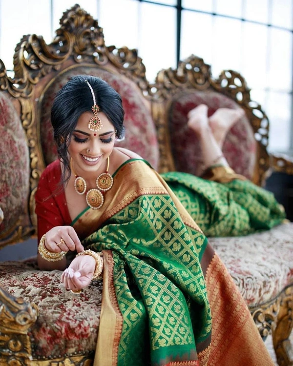 Green Rich Pallu Silk Saree