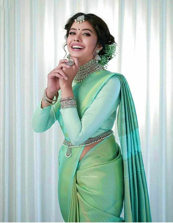 Elegant Partywear Banarasi Silk Saree