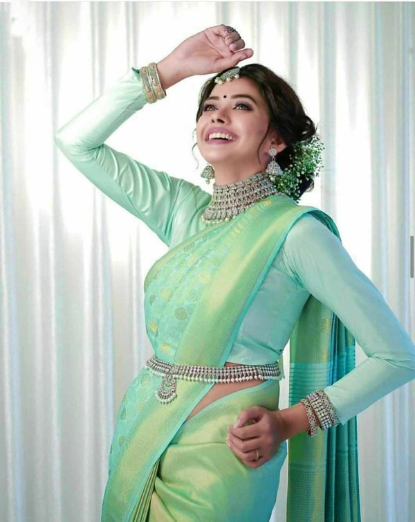 Elegant Partywear Banarasi Silk Saree